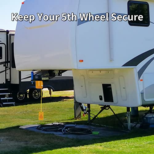 RVMATE 5th Wheel Lock, Heavy Duty Steel King Pin Lock with Anti-Theft