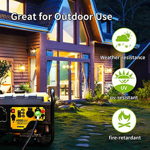 RVMATE 3 Prong 30 Amp Generator Extension Cord 50 Feet, NEMA L5-30P/L5-30R 125V SJTW Jacket